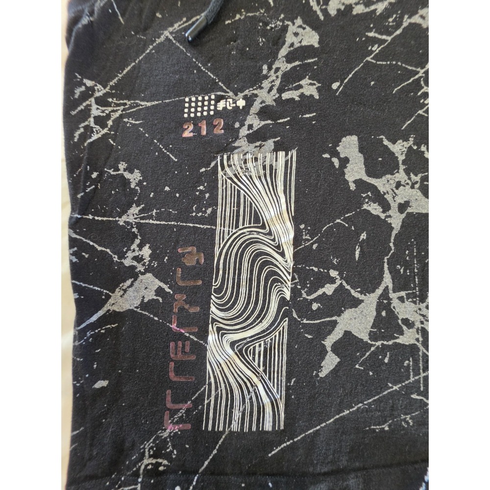 Original Gravity Men's L Skull Sleeveless Hoodie Shirt Black Goth Grunge Punk - Picture 2 of 11
